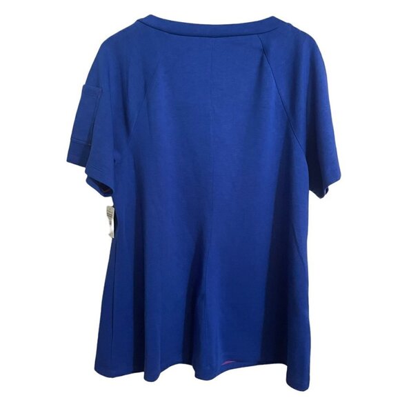 Torrid Womens NWT Cupro Blue #Torridstrong Waistband Raglan Scrub Top 1X - Picture 9 of 9